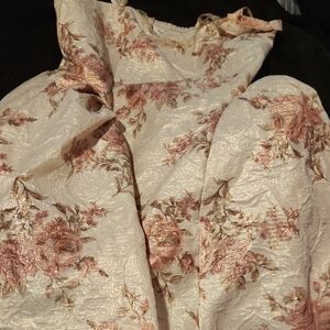 Francesca's Collections Floral Mini Formal Dress - Pink, Gold, and Cream
